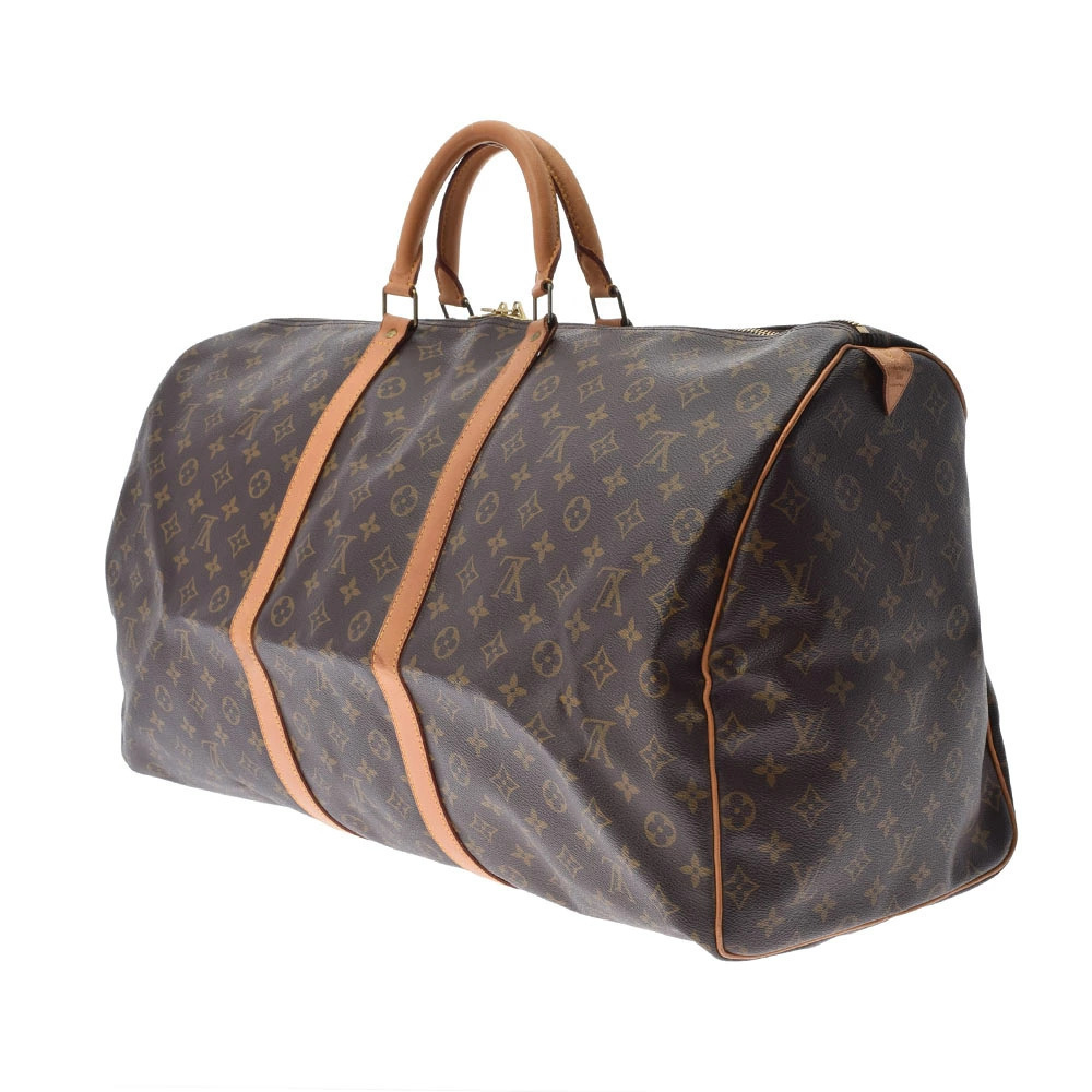 Louis Vuitton Monogram Keepall Bag Brown Canvas Boston